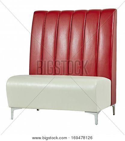 Furniture sofa on a white background isolated leather