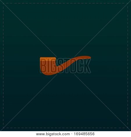 Tobacco pipes. Color symbol icon on black background. Vector illustration
