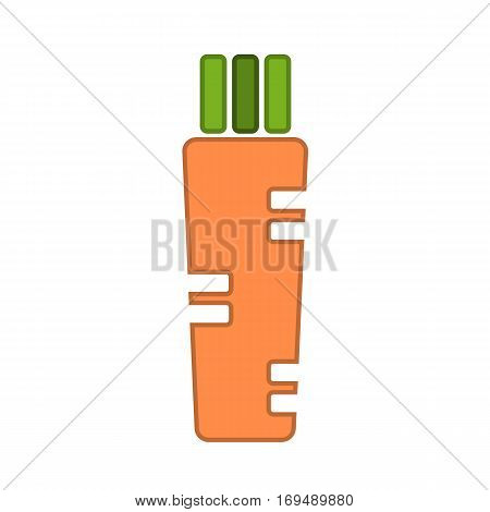 Orange carrots vector geometric icon in a flat style