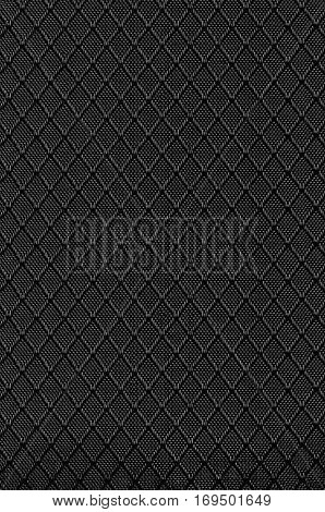 Black Nylon Fabric Background Texture Large Detailed Textured Vertical Macro Closeup Pattern Textile Copy Space