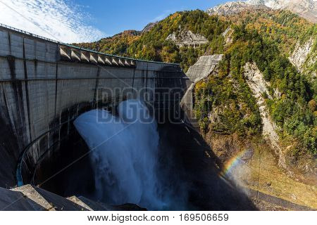 Kurobe dam and sunshine