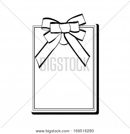 Blank monochrome ribbon banners with contour of label. isolated vector illustration