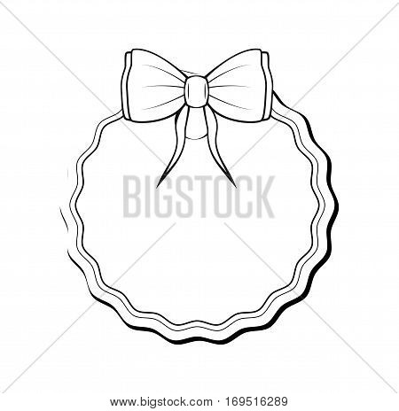 Blank monochrome ribbon banners with contour of label. isolated vector illustration