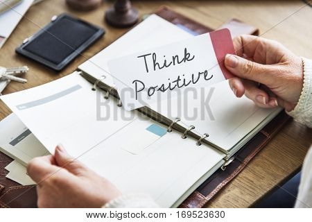 Be Positive Think Optimistic Attitude Mindset Concept