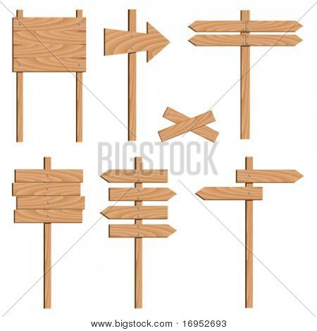 вектор деревянных знаков