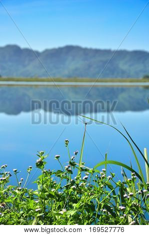 Landscape Of Reservoir And Mountain In Nakhon Nayok, Thailand
