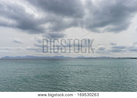 Mediterranean sea on the island of Ibiza in Spain, holiday and summer scene