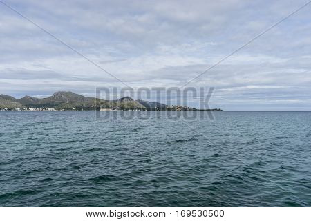 Rocks by the Mediterranean sea on the island of Ibiza in Spain, holiday and summer scene