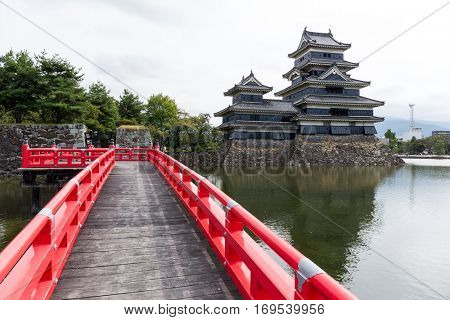 Bridge and Matsumoto Castle