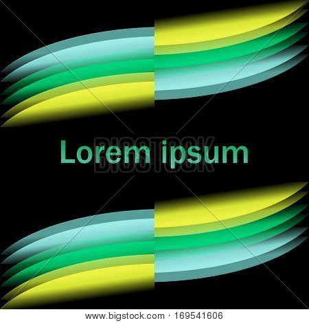 blue green yellow abstract curve wavy background,vector Illustration EPS10