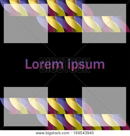 abstract colorful curve and white blur on black background,vector Illustration EPS10