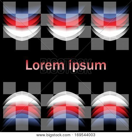 abstract curve and rectangle white blur on black background,vector Illustration EPS10
