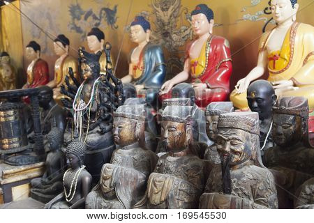Objects of a Buddhist cult are in Buddhist temples