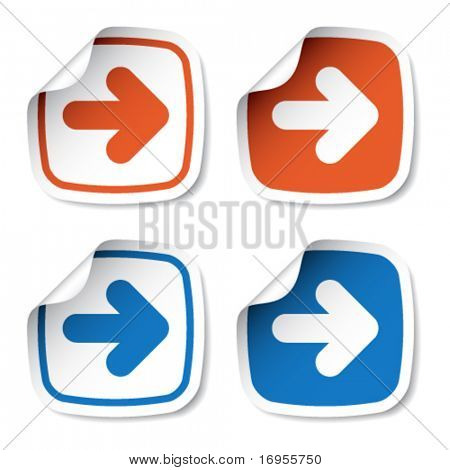 Vector flecha pegatinas