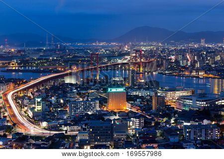 Kitakyushu skyline at night