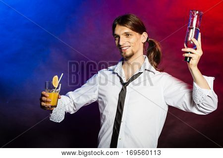 Barman Showing His Skills.