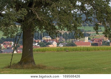 The little village Haselbach next to Schwandorf in Bavaria in spring