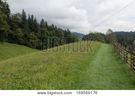 Beautiful Mountain landscape - Fuegen in the Zillertal in Austria F