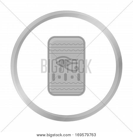 Eye of Horus icon in monochrome style isolated on white background. Ancient Egypt symbol vector illustration.
