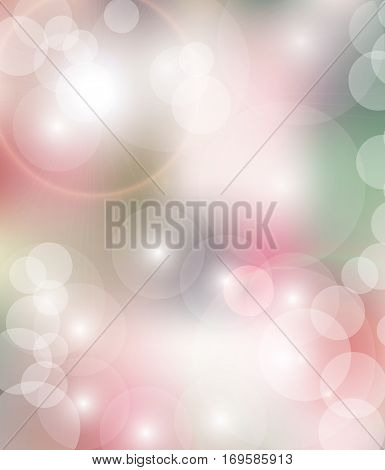 Bokeh Blurry Natural Abstract Pink Background. Spring Background. Vector.