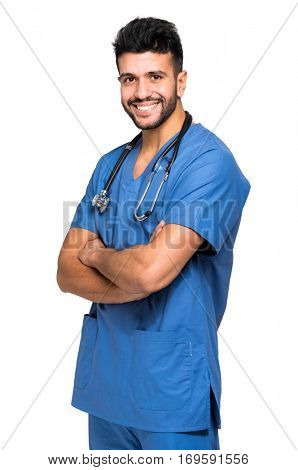 Handsome male nurse portrait
