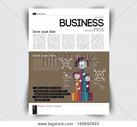 Newspaper template, vector
