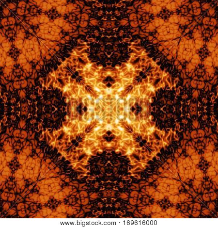 Esoteric abstract vivid brown and orange design image tile