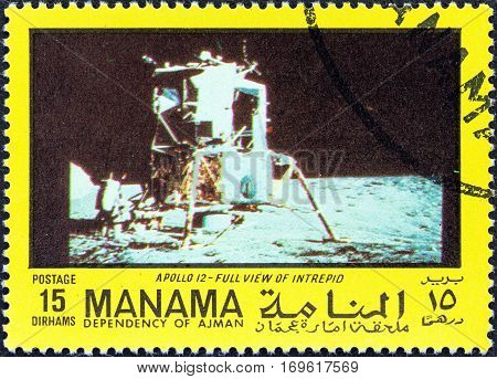 MANAMA DEPENDENCY - CIRCA 1970: A stamp printed in United Arab Emirates from the 