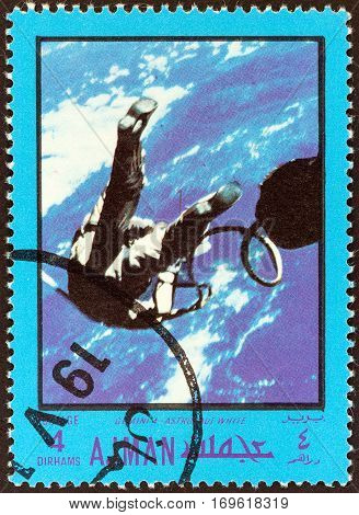 AJMAN EMIRATE - CIRCA 1970: A stamp printed in United Arab Emirates from the 