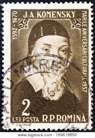 ROMANIA - CIRCA 1957: A stamp printed in Romania from the 