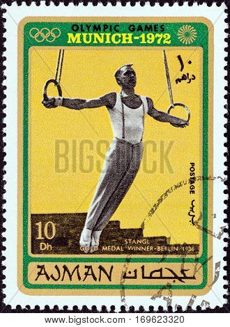 AJMAN EMIRATE - CIRCA 1971: A stamp printed in United Arab Emirates from the 