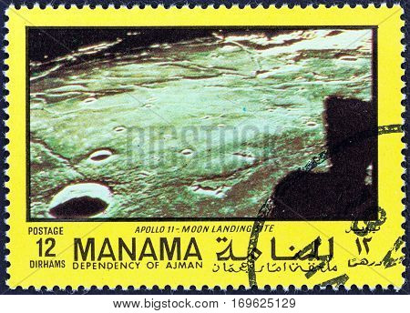 MANAMA DEPENDENCY - CIRCA 1970: A stamp printed in United Arab Emirates from the 