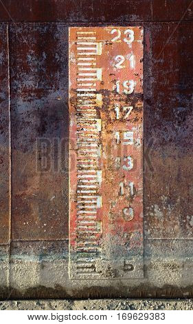 Odd Numbers Draft Marks at Ship Hull
