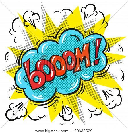 pop art speech bubble in retro style illustration