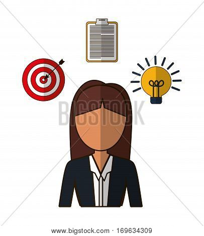 woman worker business related icons image vector illustration design