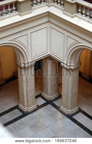 ZAGREB, CROATIA - APRIL 13: Croatian Academy of Sciences and Arts in Zagreb, on April 13, 2016.