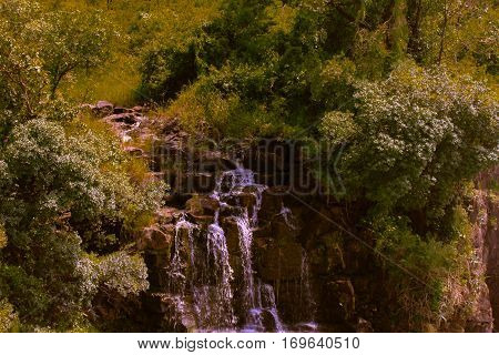 The Drop Of Water On The Victoria Falls On The African River Zambezi