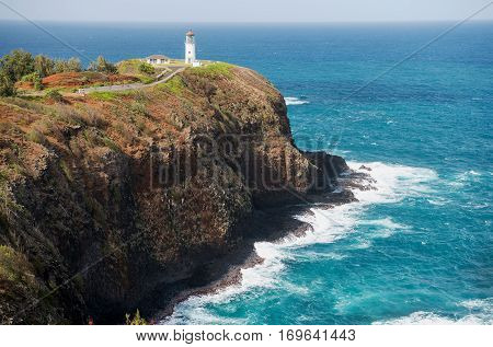 Kīlauea Lighthouse at Kīlauea Point National Wildlife Refuge on the northern shore of the island of Kauaʻi Hawaiʻi