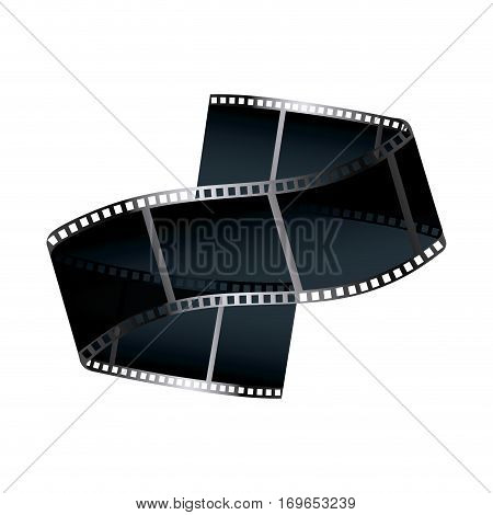 film tape icon over white background. vecotr illustration
