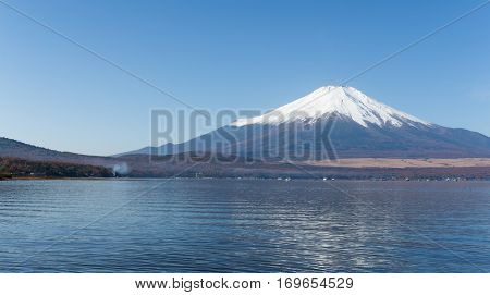 Lake Yamanashi and Mount Fuji