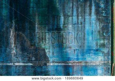grunge wall background vintage style , green and blue colors .