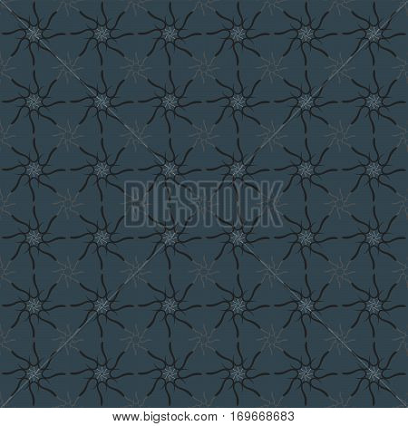 Arabic abstract geometric pattern. Letter simbol on a blue-gray background.