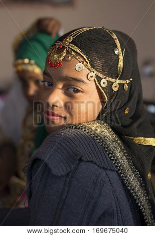 Muscat Oman February 4th 2017: beautiful omani girl smiling
