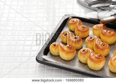 homemade swedish saffron buns, lussekatt