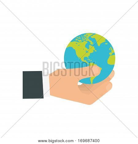 World earth isolated icon vector illustration graphic design