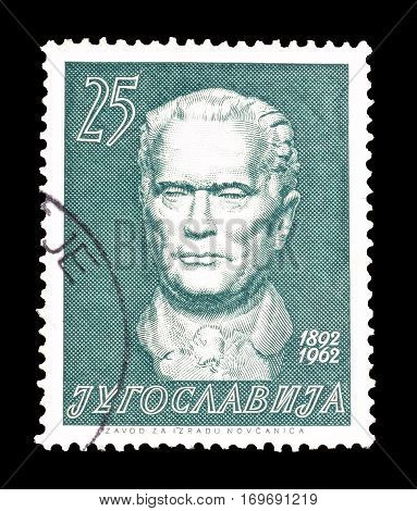 YUGOSLAVIA - CIRCA 1962 : Cancelled postage stamp printed by Yugoslavia, that shows Josip Broz Tito.