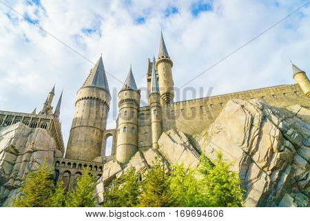 OSAKA, JAPAN - December 1, 2015: Universal Studios Japan (USJ). According to 2014 Theme Index Global Attraction Attendance Report, USJ is ranked fifth among the top 25 amusement parks worldwide.