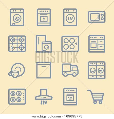 Kitchen Appliances Web Icons