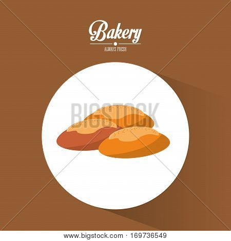 bakery loaf meat always fresh vector illustration eps 10