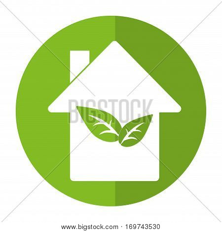 environment house ecology construction symbol shadow vector illustration eps 10